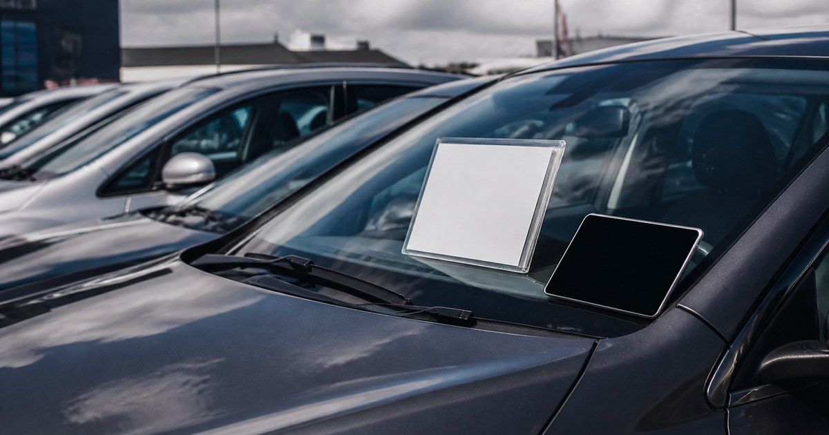 UK used car on a dealer forecourt